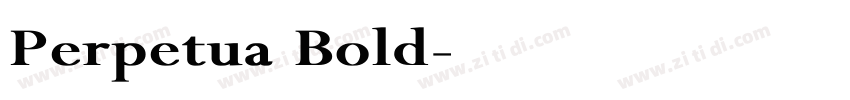 Perpetua Bold字体转换